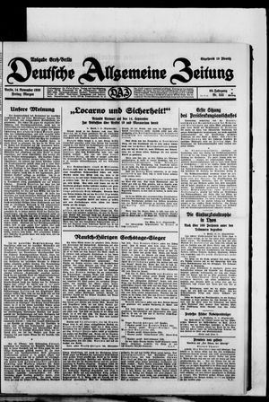 Deutsche allgemeine Zeitung vom 14.11.1930