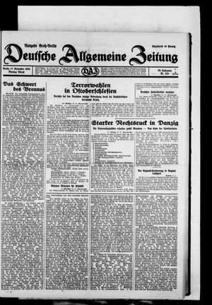 Deutsche allgemeine Zeitung vom 17.11.1930