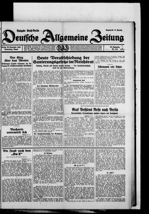 Deutsche allgemeine Zeitung on Nov 20, 1930