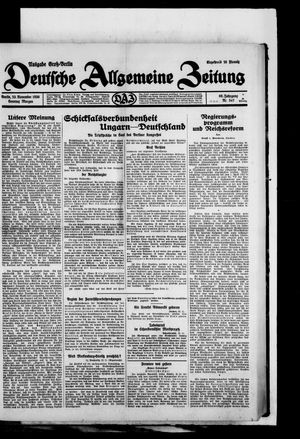 Deutsche allgemeine Zeitung vom 23.11.1930