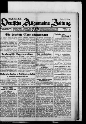 Deutsche allgemeine Zeitung vom 26.11.1930