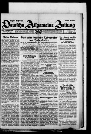 Deutsche allgemeine Zeitung vom 27.11.1930