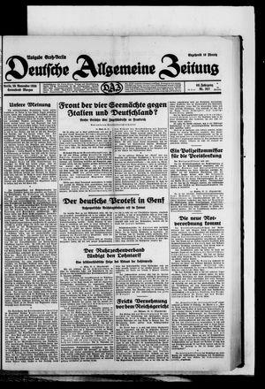 Deutsche allgemeine Zeitung vom 29.11.1930