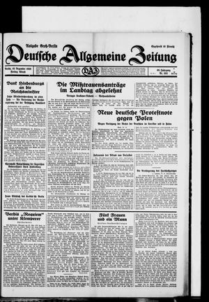 Deutsche allgemeine Zeitung vom 19.12.1930