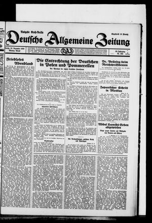 Deutsche allgemeine Zeitung vom 22.12.1930