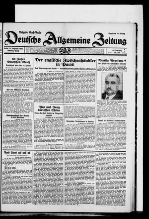 Deutsche allgemeine Zeitung vom 23.12.1930