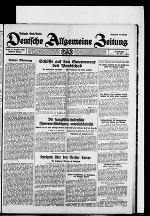 Deutsche allgemeine Zeitung vom 24.12.1930