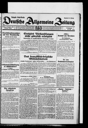 Deutsche allgemeine Zeitung vom 24.12.1930