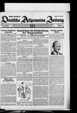 Deutsche allgemeine Zeitung vom 28.01.1931