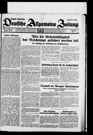 Deutsche allgemeine Zeitung vom 04.02.1931