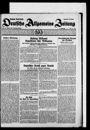 Deutsche allgemeine Zeitung on Feb 15, 1931