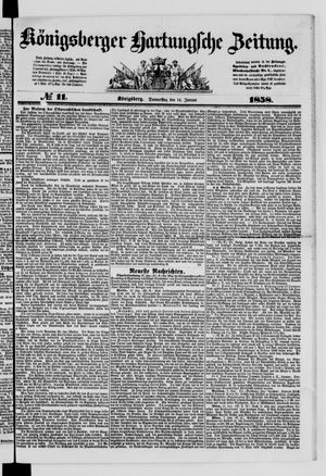 Königsberger Hartungsche Zeitung vom 14.01.1858