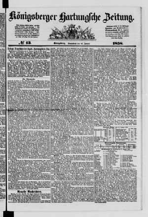 Königsberger Hartungsche Zeitung on Jan 16, 1858