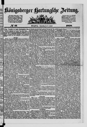 Königsberger Hartungsche Zeitung on Jan 21, 1858