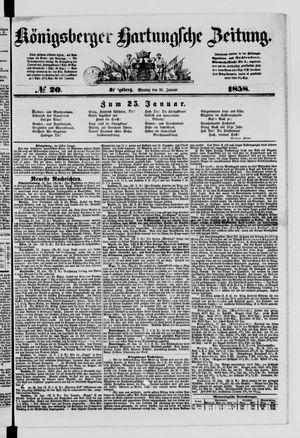 Königsberger Hartungsche Zeitung vom 25.01.1858