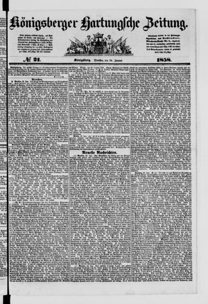 Königsberger Hartungsche Zeitung vom 26.01.1858