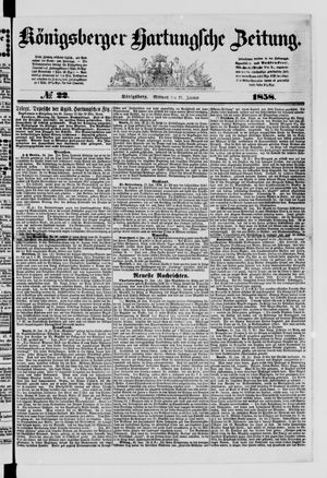 Königsberger Hartungsche Zeitung vom 27.01.1858