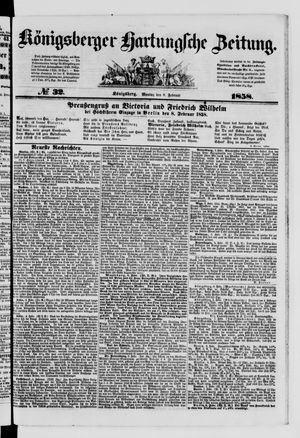 Königsberger Hartungsche Zeitung on Feb 8, 1858