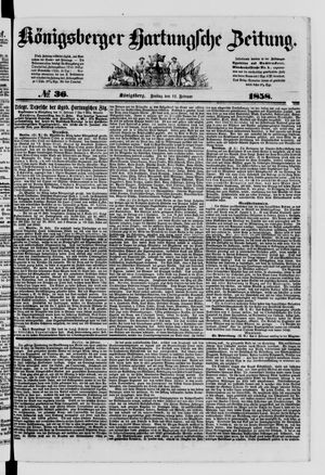 Königsberger Hartungsche Zeitung on Feb 12, 1858