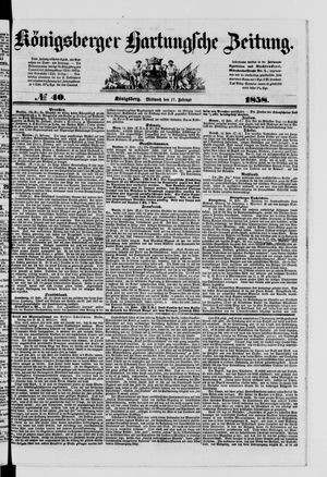 Königsberger Hartungsche Zeitung on Feb 17, 1858