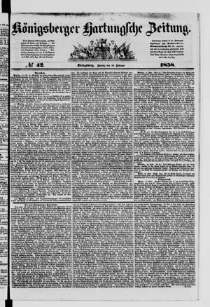 Königsberger Hartungsche Zeitung on Feb 19, 1858