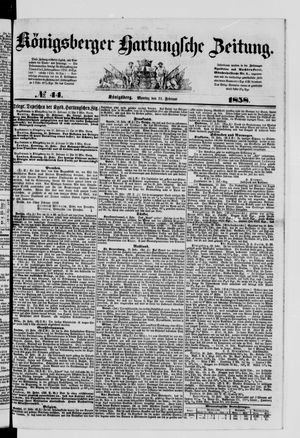 Königsberger Hartungsche Zeitung vom 22.02.1858