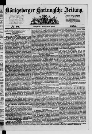 Königsberger Hartungsche Zeitung vom 24.02.1858