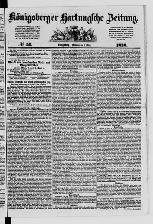 Königsberger Hartungsche Zeitung vom 03.03.1858