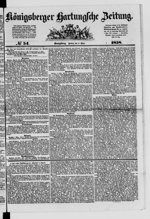 Königsberger Hartungsche Zeitung vom 05.03.1858