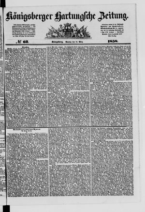 Königsberger Hartungsche Zeitung vom 15.03.1858