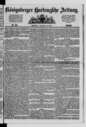 Königsberger Hartungsche Zeitung on Mar 25, 1858