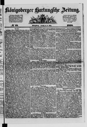 Königsberger Hartungsche Zeitung vom 30.03.1858