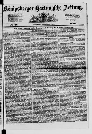 Königsberger Hartungsche Zeitung vom 03.04.1858