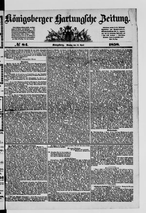 Königsberger Hartungsche Zeitung vom 12.04.1858