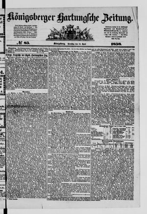 Königsberger Hartungsche Zeitung vom 13.04.1858