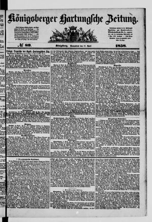 Königsberger Hartungsche Zeitung on Apr 17, 1858