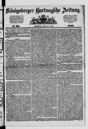 Königsberger Hartungsche Zeitung vom 19.04.1858