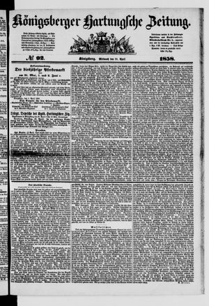 Königsberger Hartungsche Zeitung vom 21.04.1858