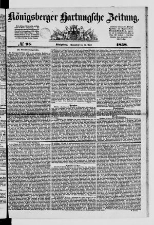 Königsberger Hartungsche Zeitung vom 24.04.1858