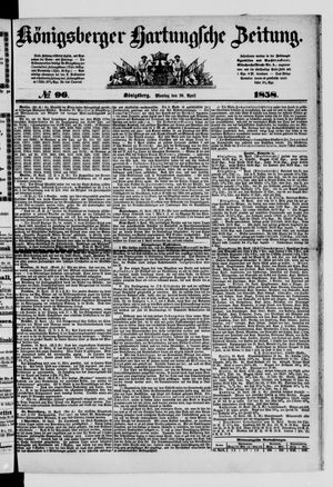 Königsberger Hartungsche Zeitung vom 26.04.1858