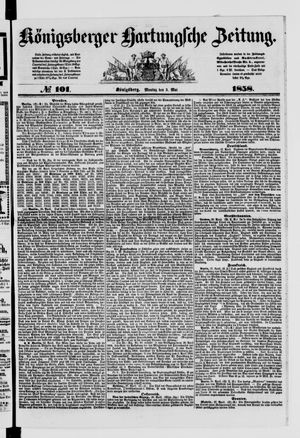 Königsberger Hartungsche Zeitung on May 3, 1858
