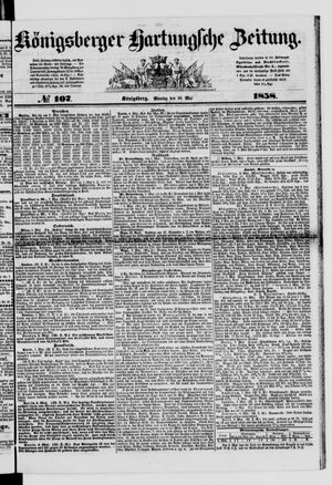 Königsberger Hartungsche Zeitung on May 10, 1858