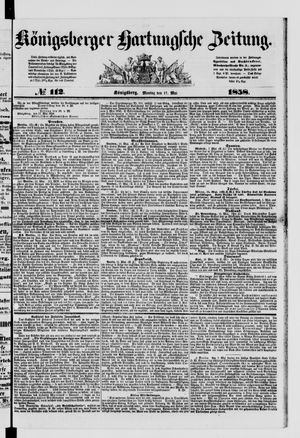 Königsberger Hartungsche Zeitung vom 17.05.1858