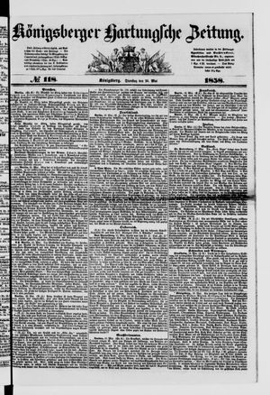 Königsberger Hartungsche Zeitung vom 25.05.1858
