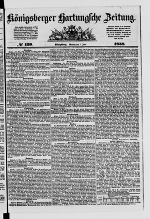 Königsberger Hartungsche Zeitung vom 07.06.1858