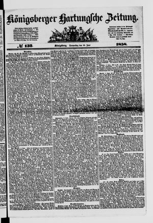 Königsberger Hartungsche Zeitung vom 10.06.1858