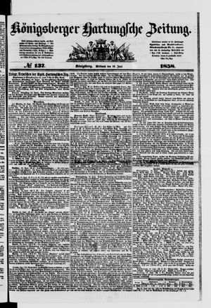 Königsberger Hartungsche Zeitung vom 16.06.1858