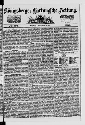 Königsberger Hartungsche Zeitung vom 19.06.1858