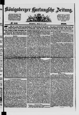 Königsberger Hartungsche Zeitung vom 21.06.1858