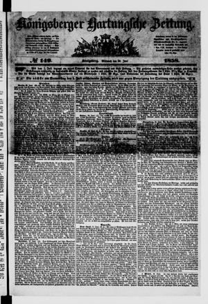 Königsberger Hartungsche Zeitung vom 30.06.1858